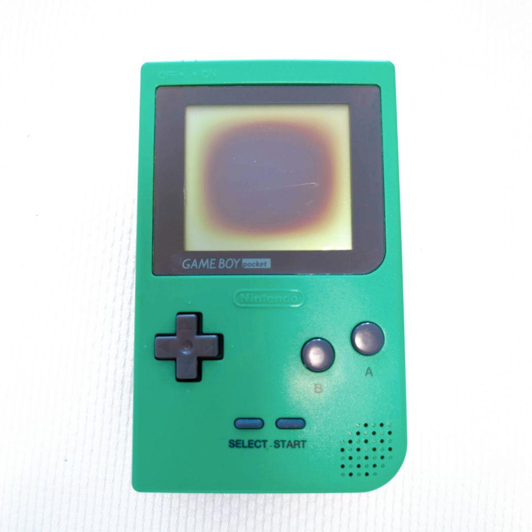 【動作確認済・箱説付】ゲームボーイポケット グリーン 任天堂 GAMEBOY