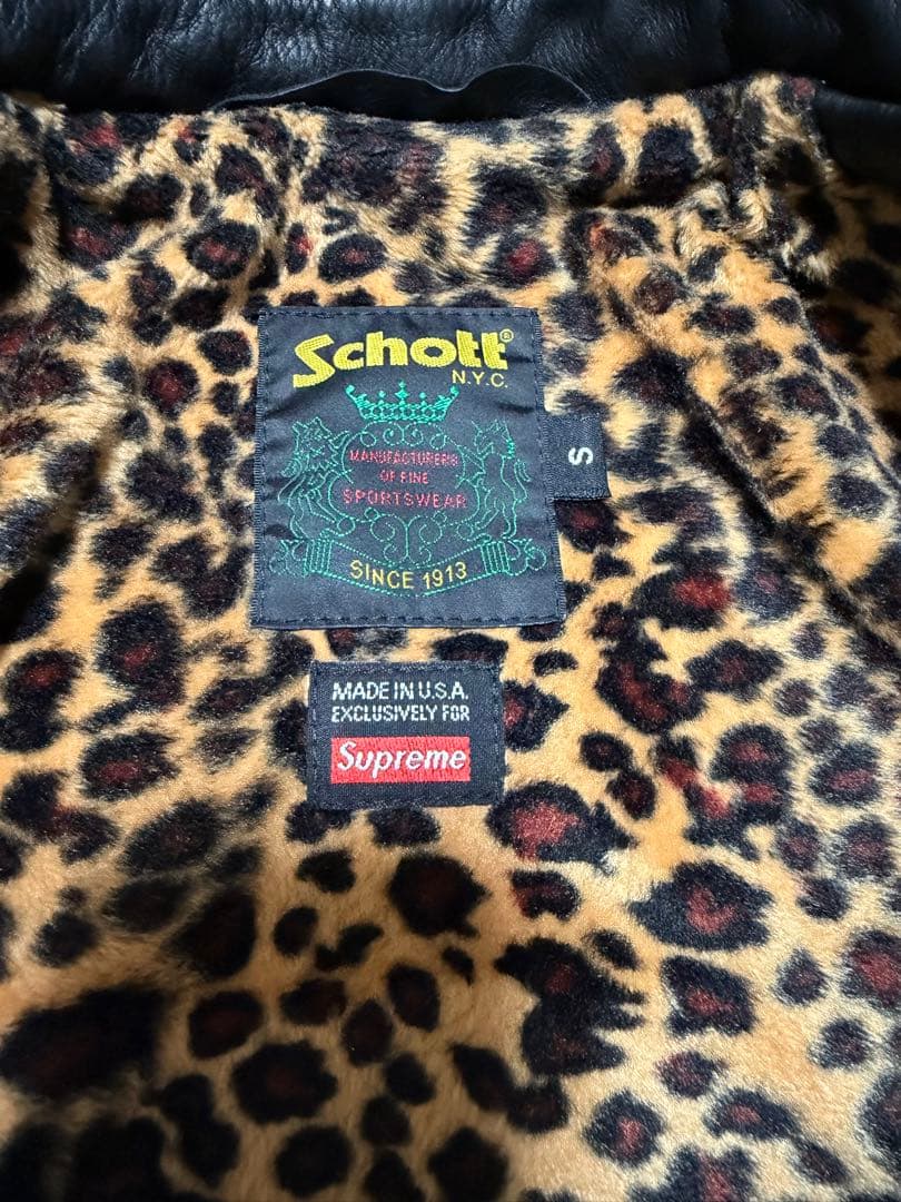 ジャケット・アウター supreme schott leather racer jacket