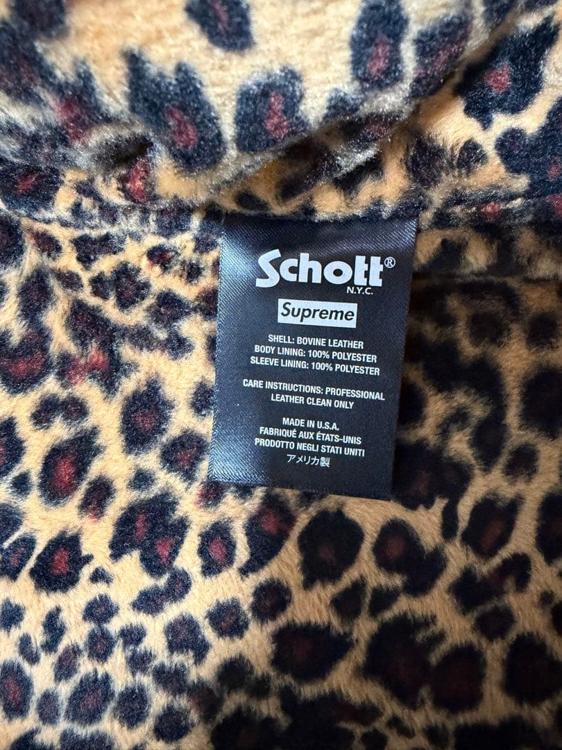 ジャケット・アウター supreme schott leather racer jacket