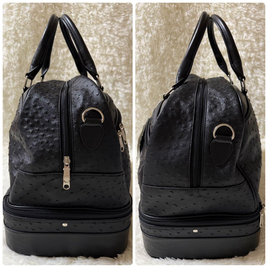 新品✨Kasco キャスコ 2way ボストンバッグ オーストリッチ ゴルフ 黒