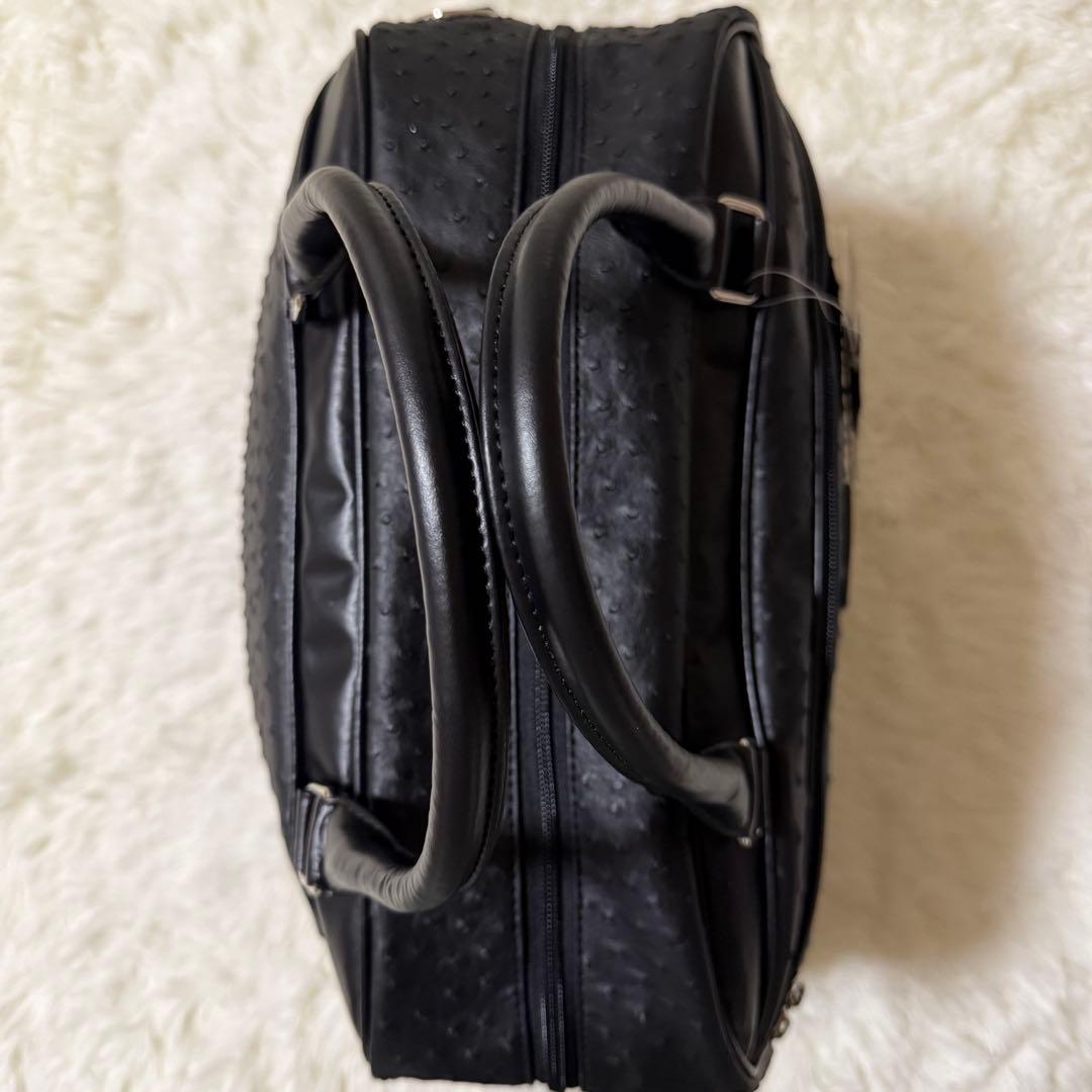 新品✨Kasco キャスコ 2way ボストンバッグ オーストリッチ ゴルフ 黒