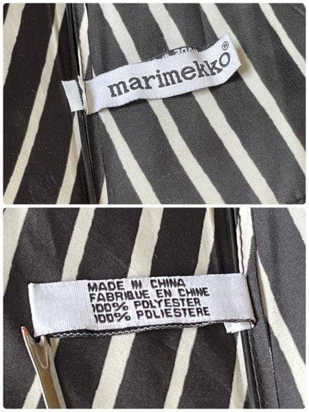 marimekko 折り畳み傘 ブラック×ホワイト マリメッコ