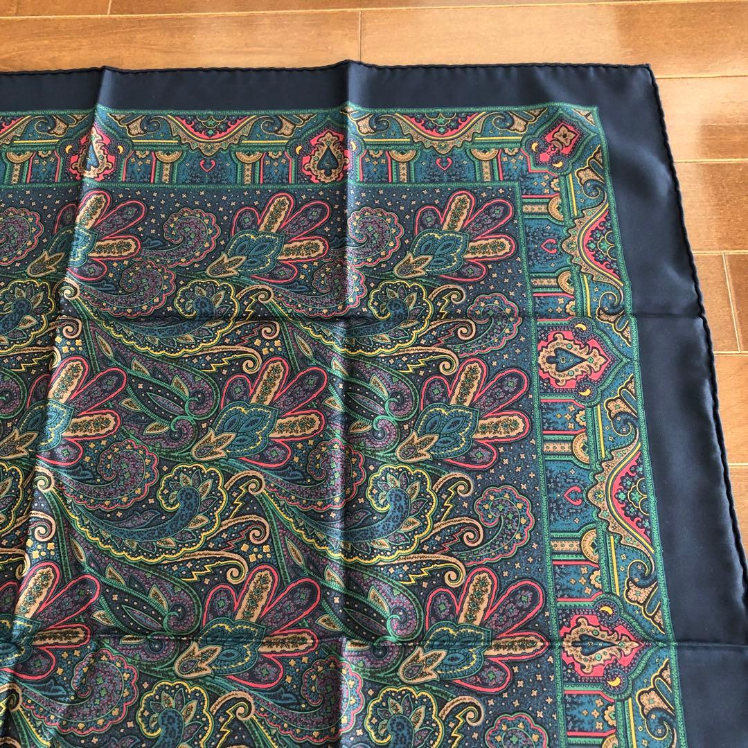 ETRO イタリア製　シルク　スカーフ　ペイズリー　エトロ　SILK 絹