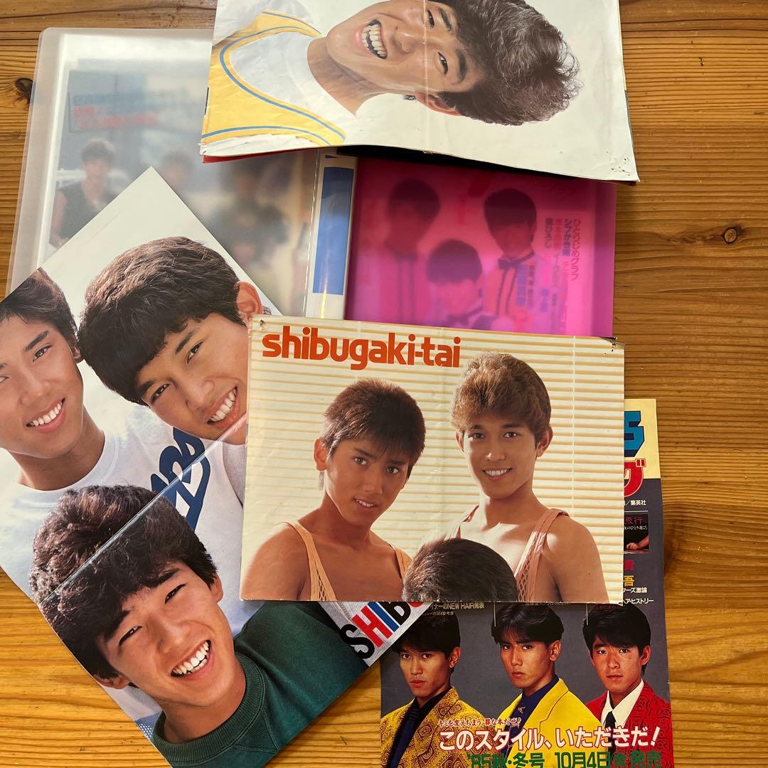 シブガキ隊　雑誌切り抜き　2冊　貴重セット　大量⑥➕ポスター付き