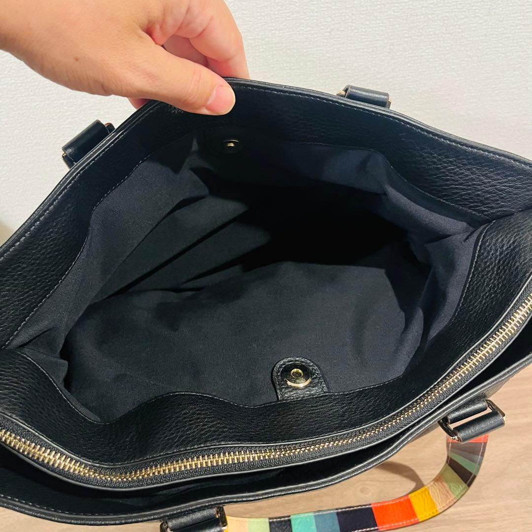 【美品】ポールスミス レザートートバッグ シボ革