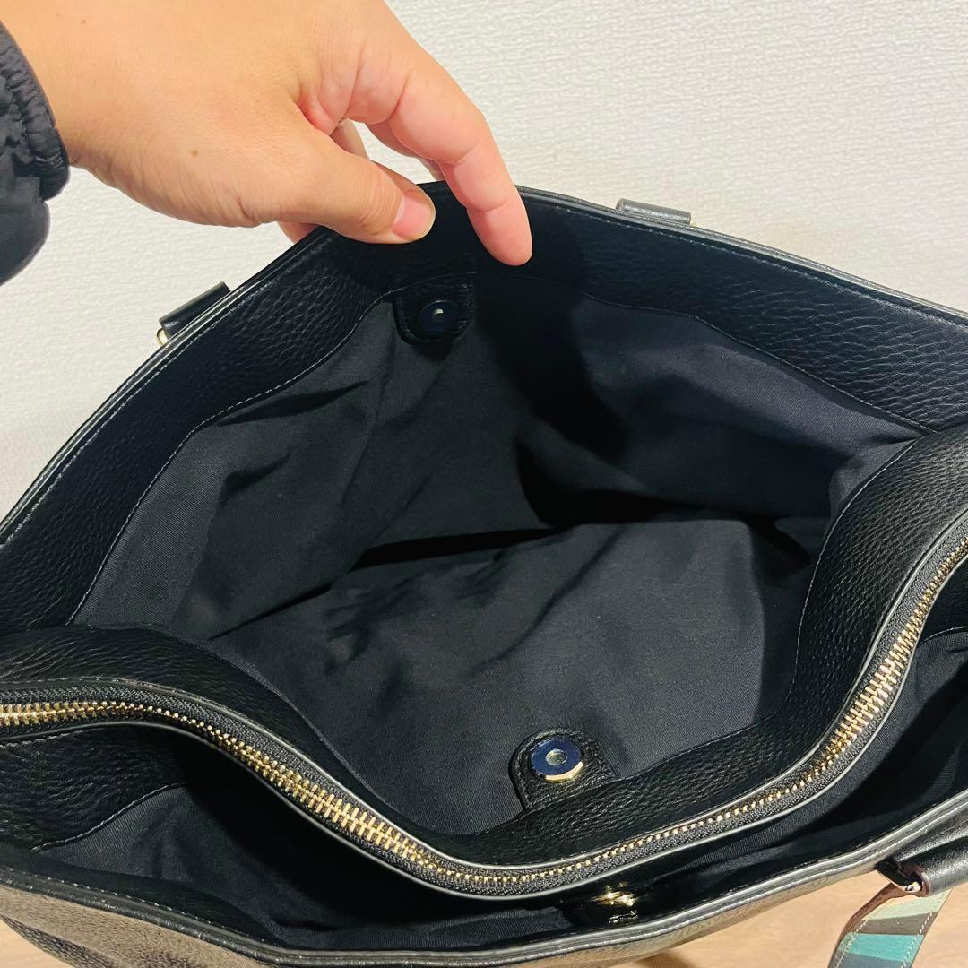 【美品】ポールスミス レザートートバッグ シボ革