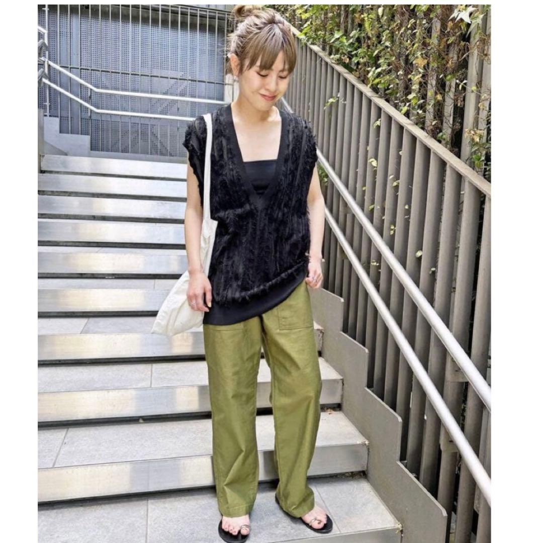 【美品】 スピックアンドスパン ファーニットベスト 近年モデル
