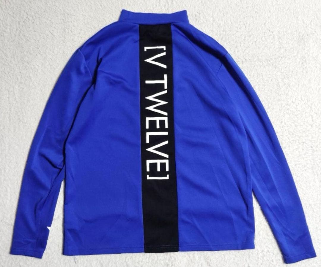 T*E様 【美品】V12 V TWELVE　青　モックネックシャツ 長袖　XLサ