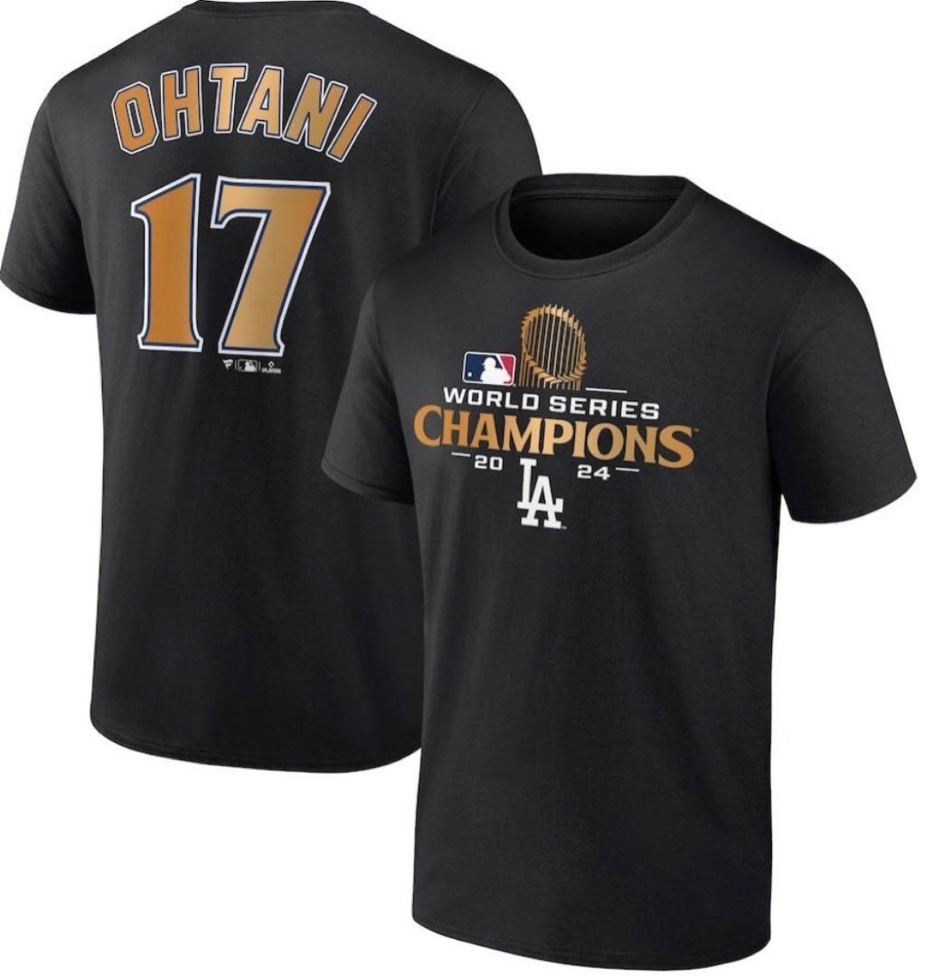 大谷翔平 ドジャース ワールドシリーズ2024 優勝記念 シグネチャー Tシャツ