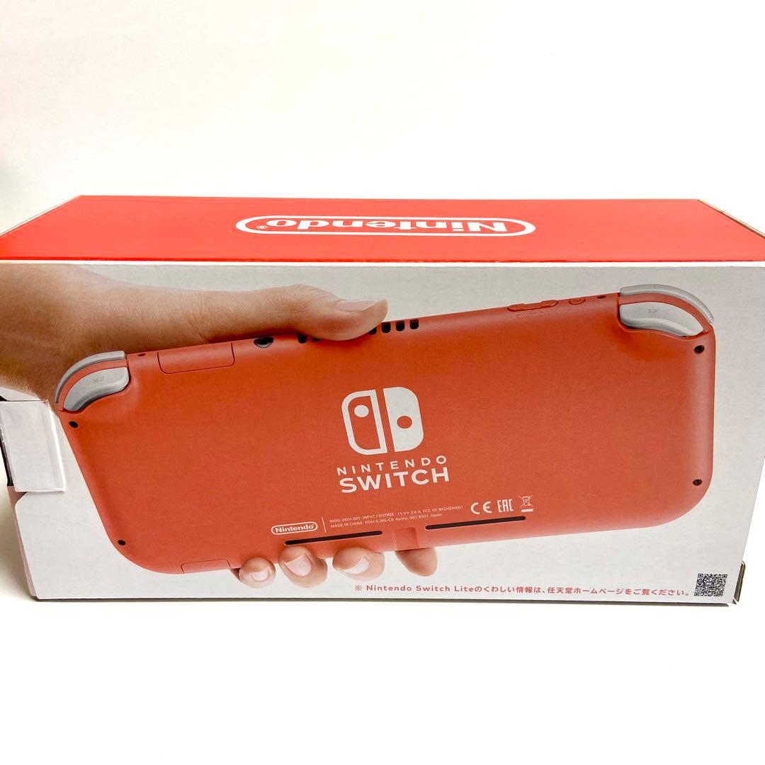 Switch Lite 本体 2025年製 コーラル 美品 外箱 付属品全てあり