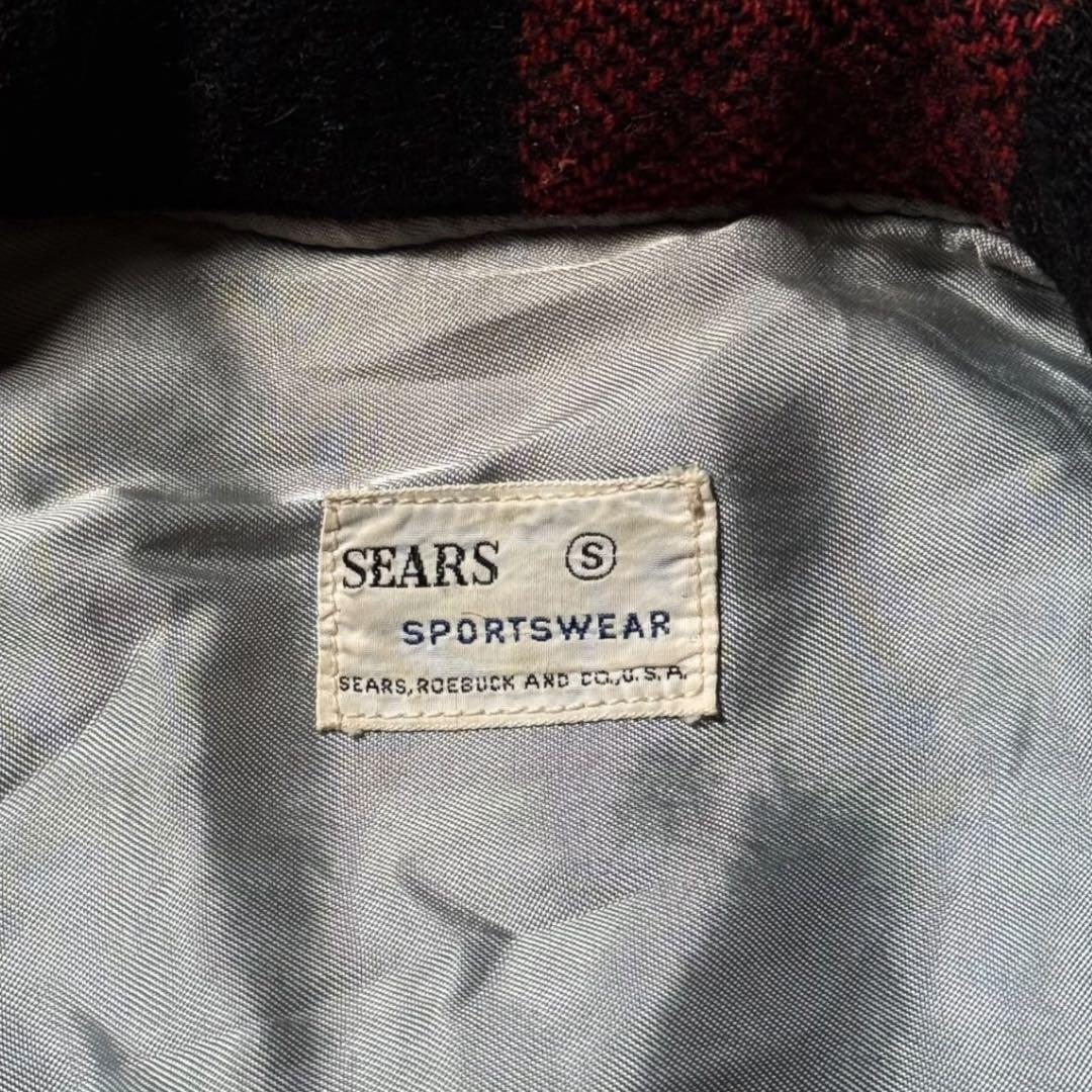 しんちゃん2387 古着60年代Searsバッファローチェックウールジャケ