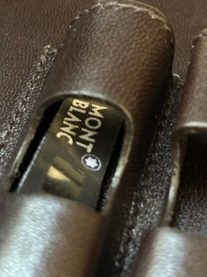 レア◾️MONT BLANC モンブラン◾️クロコ型押し ペンケース◾️2本差し◾️