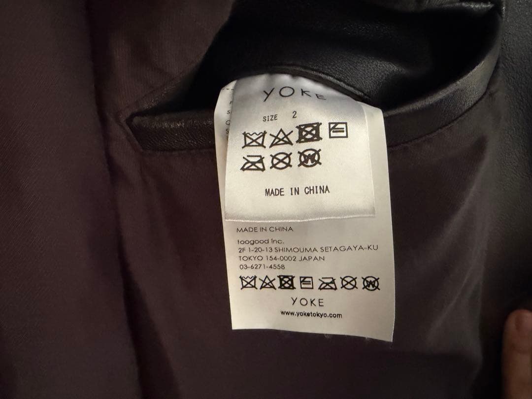 【常田大希着用】YOKE Cut-Off Leather Car Coat