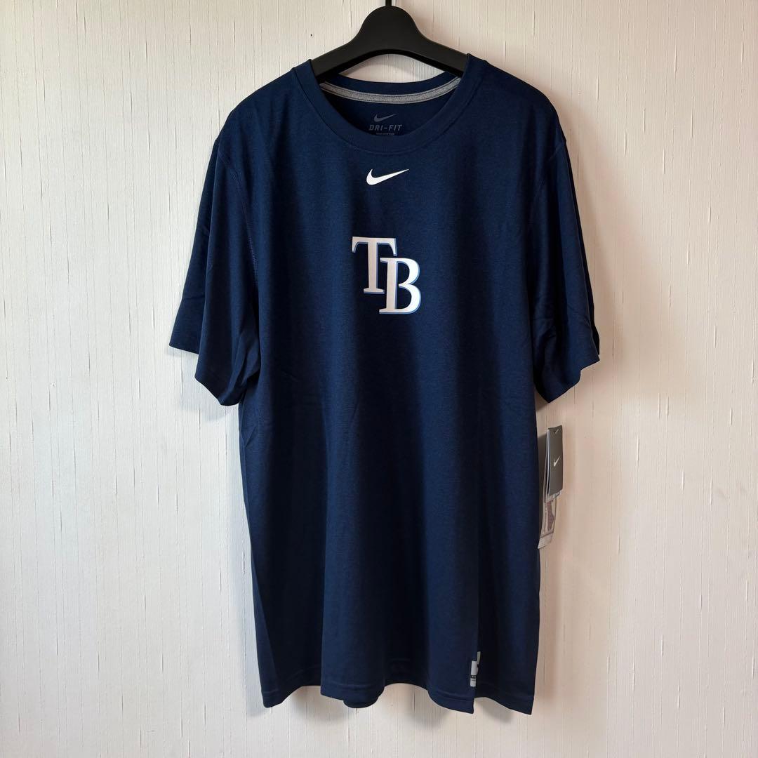 2010年 MLB RAYS Tシャツ タンパベイ・レイズ ネイビー L
