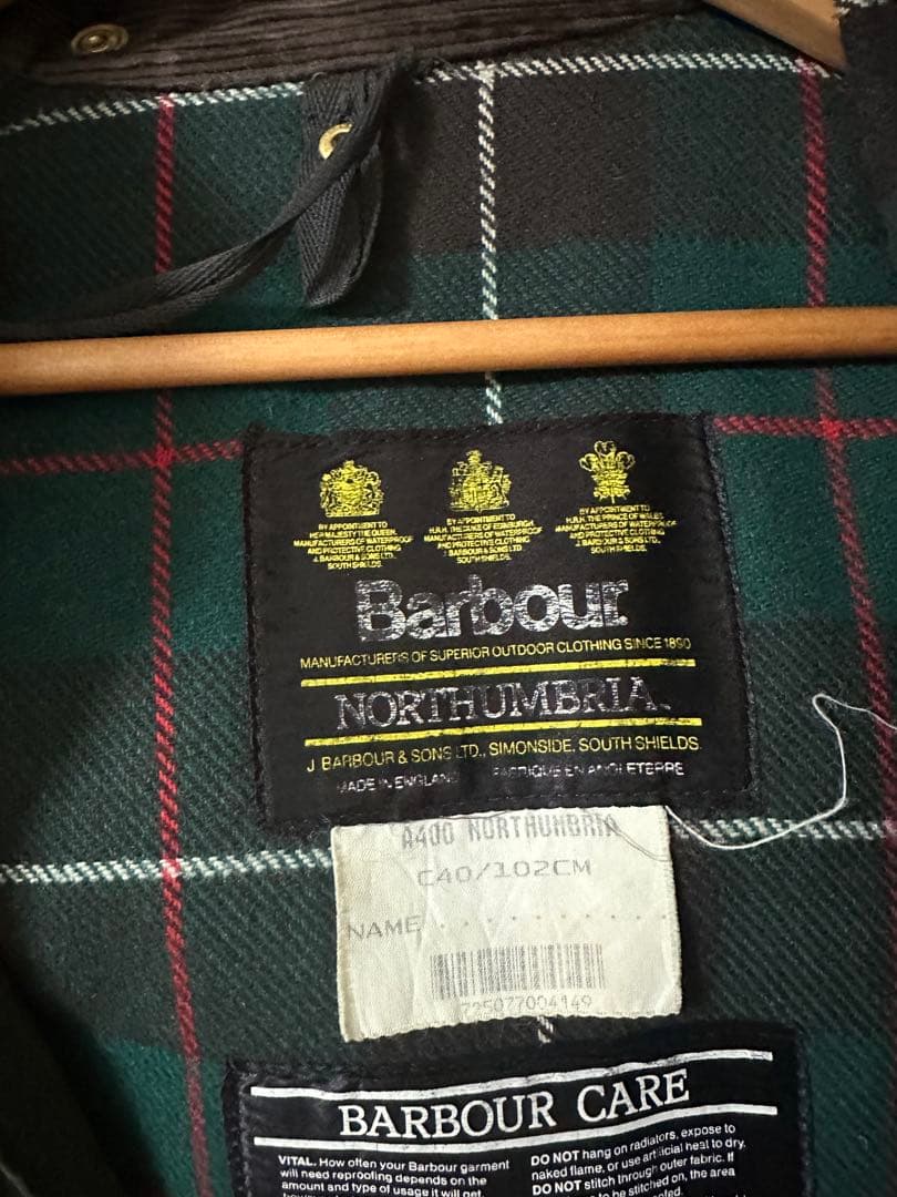 Barbour NORTHUMBRIA バブアー ノーザンブリア 40 フード付