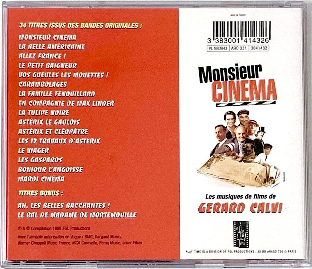 廃盤 CD MONSIEUR CINEMA ジェラール・カルビ 黒いチューリップ