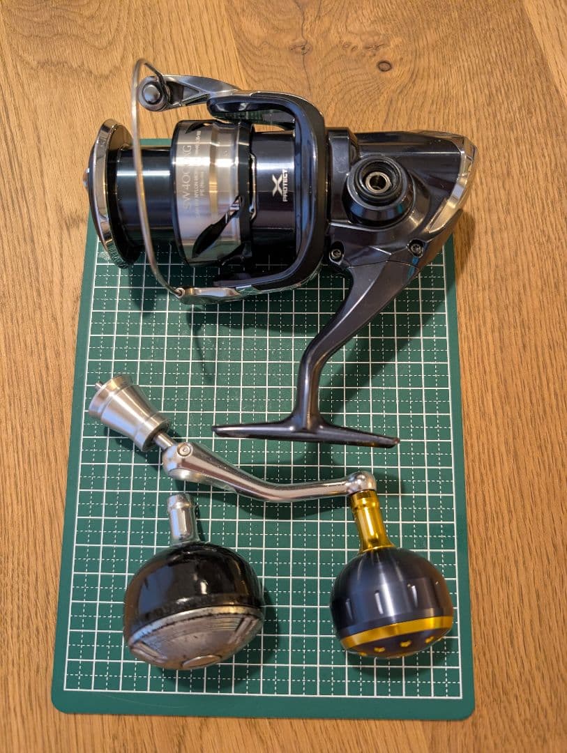 機関良好　21ツインパワーsw4000XG 換えスプール　夢屋ハンドルノブ付