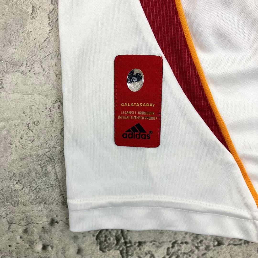 adidas ガラタサライSK ゲームシャツ アウェイ 古着 刺繍 企業ロゴ 白