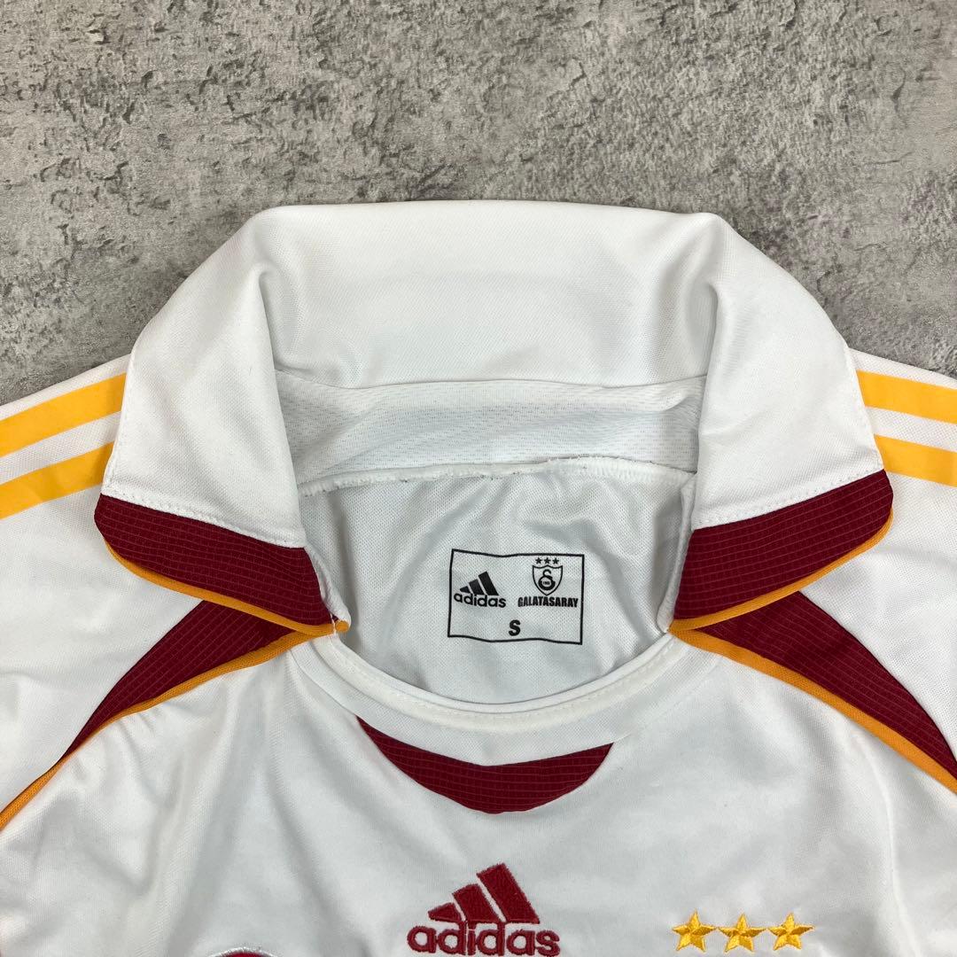 adidas ガラタサライSK ゲームシャツ アウェイ 古着 刺繍 企業ロゴ 白