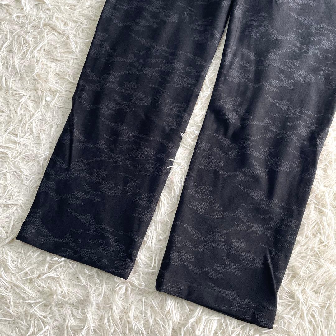 ADMIRAL GOLF パンツ 裏起毛 ストレッチ カモフラ ブラック LL