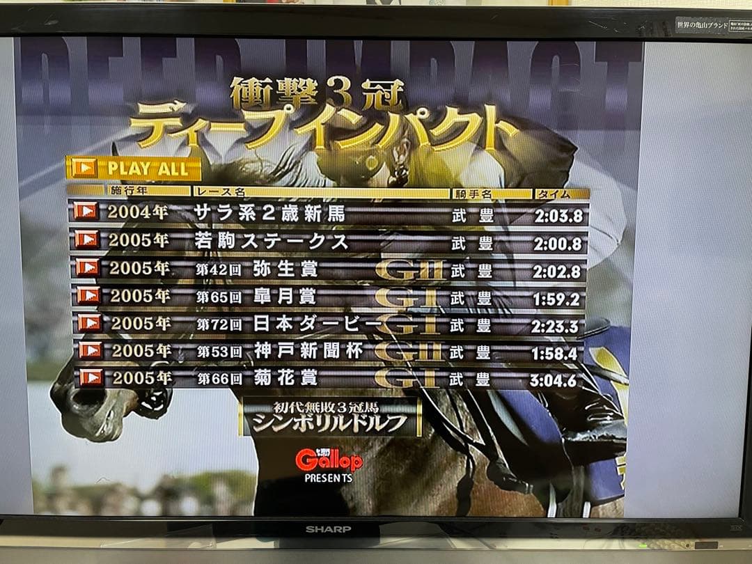 【非売品】競馬　ディープインパクトなどDVD7枚組