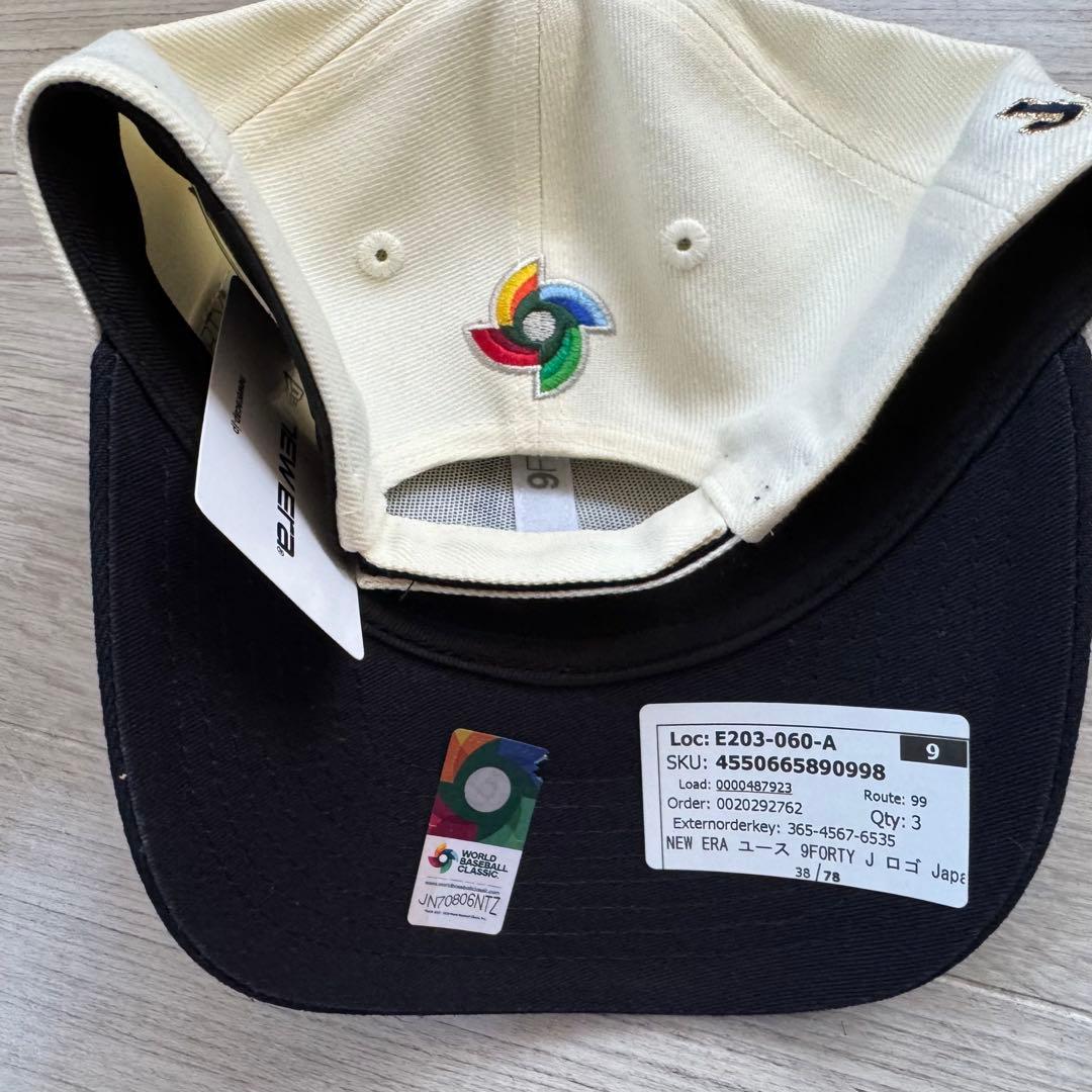 NEW ERA ユース 9FIFTY キャップ　日本代表 クリーム ネイビー