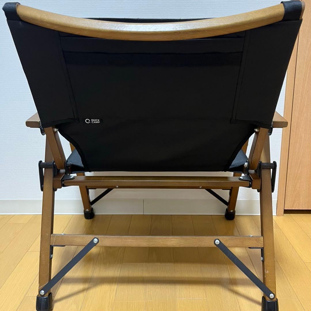 【美品✨】クイックキャンプ 一人掛け ウッドローチェア QC-WLC ブラック
