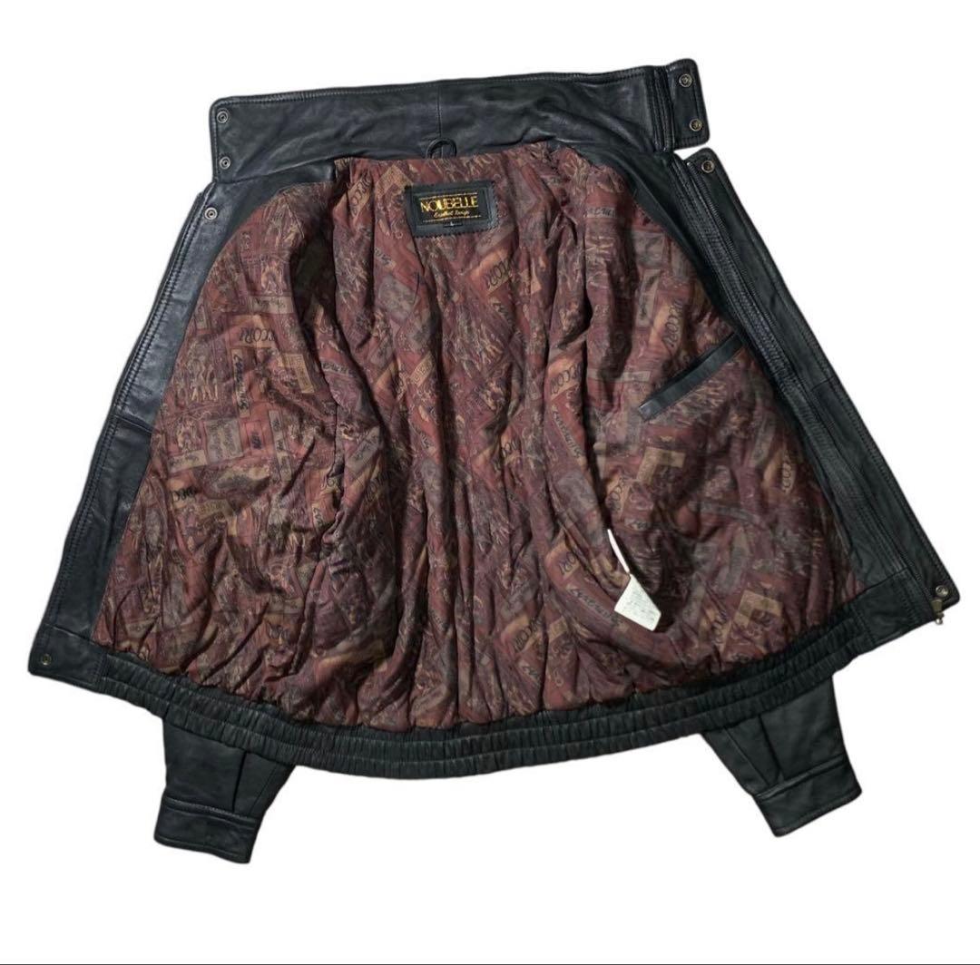 ジャケット・アウター 90s stand collar leather bomber jacket U