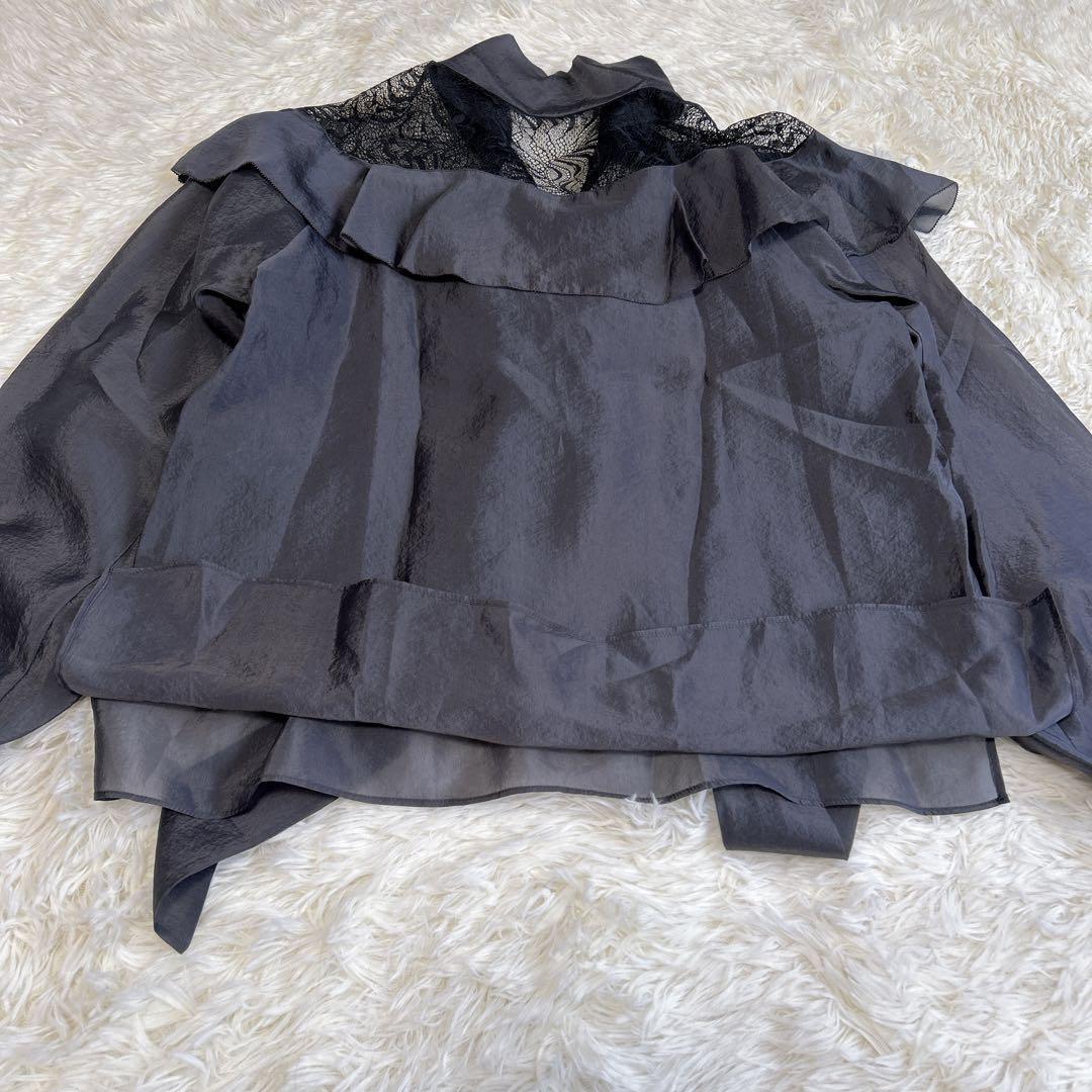 ✨美品✨25ss ヴェルメイユパーイエナ レースブラウス リボン サテン