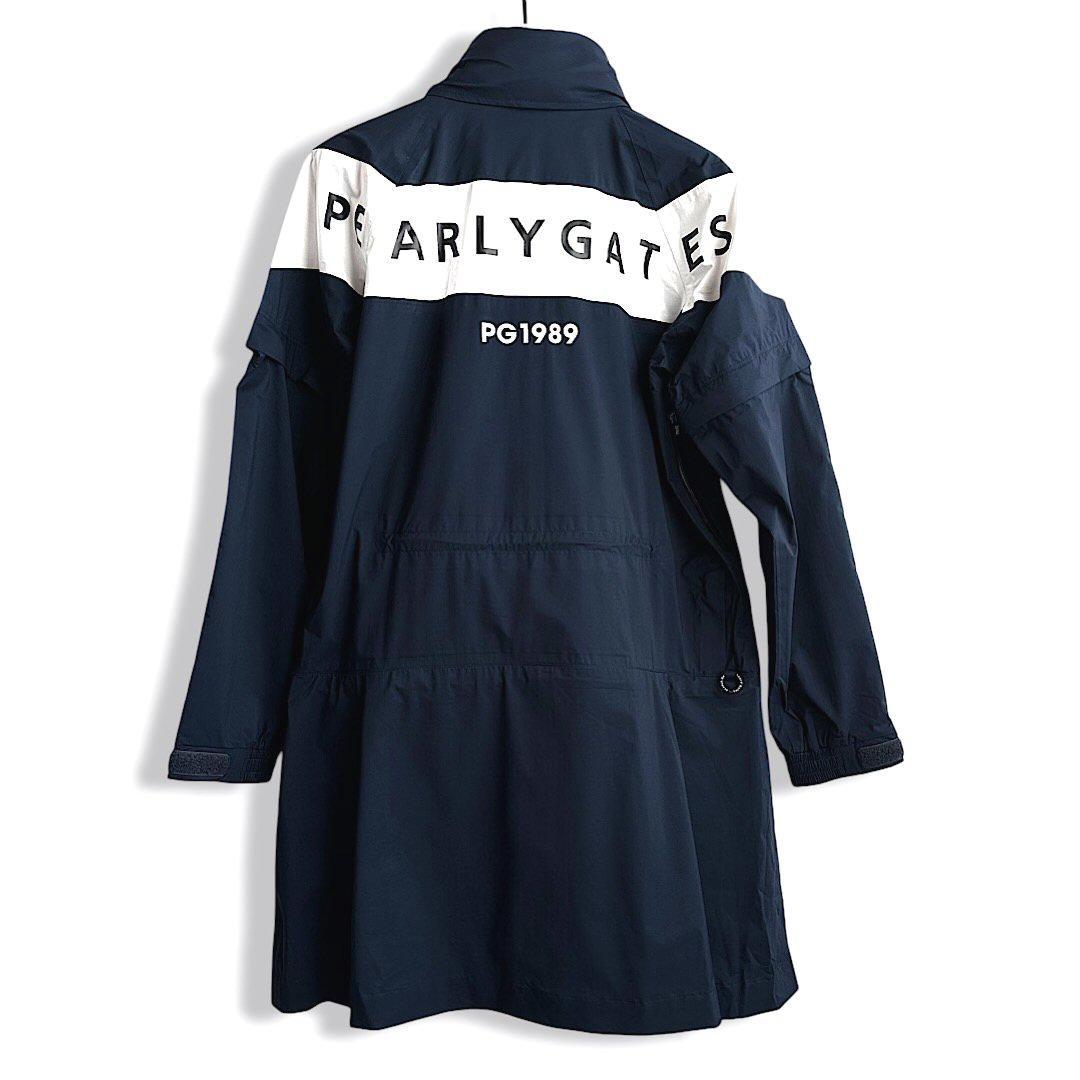 638 パーリーゲイツ ビックロゴレインワンピース定価44000円 ネイビー 1