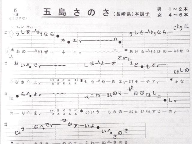 日本の民謡　五線譜 10集セット10％OFF～e32～歌詞/三味線/尺八/参考