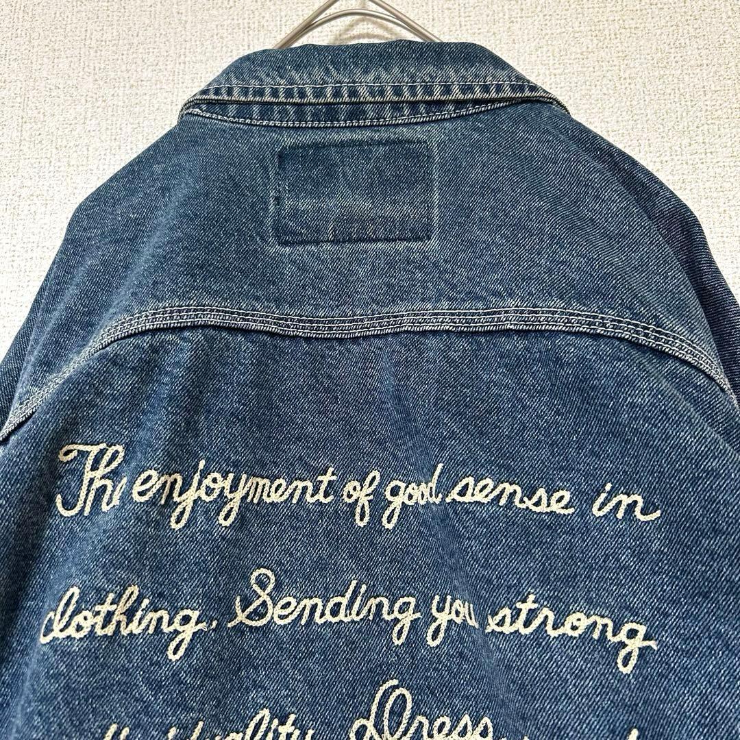ヴィンテージ エドウィン EDWIN デニムジャケット クラウン刺繍 ジップ M