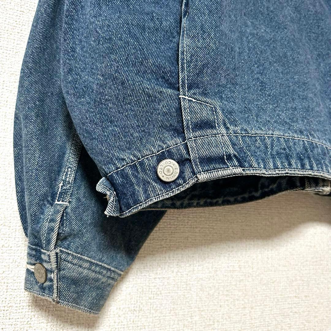 ヴィンテージ エドウィン EDWIN デニムジャケット クラウン刺繍 ジップ M