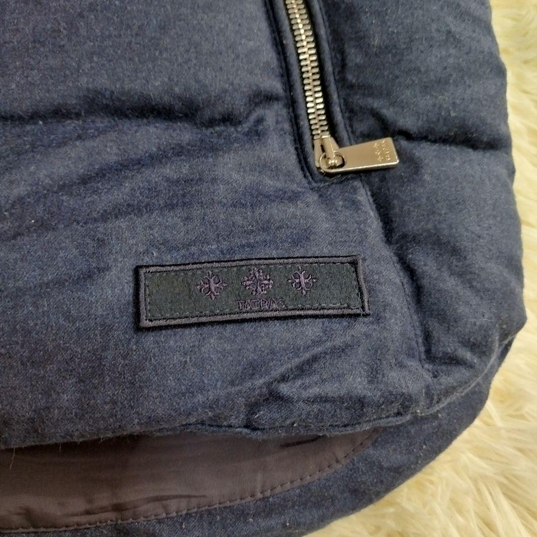 18889✨タトラス レオナルド ダウンベスト ウール ネイビー フード着脱