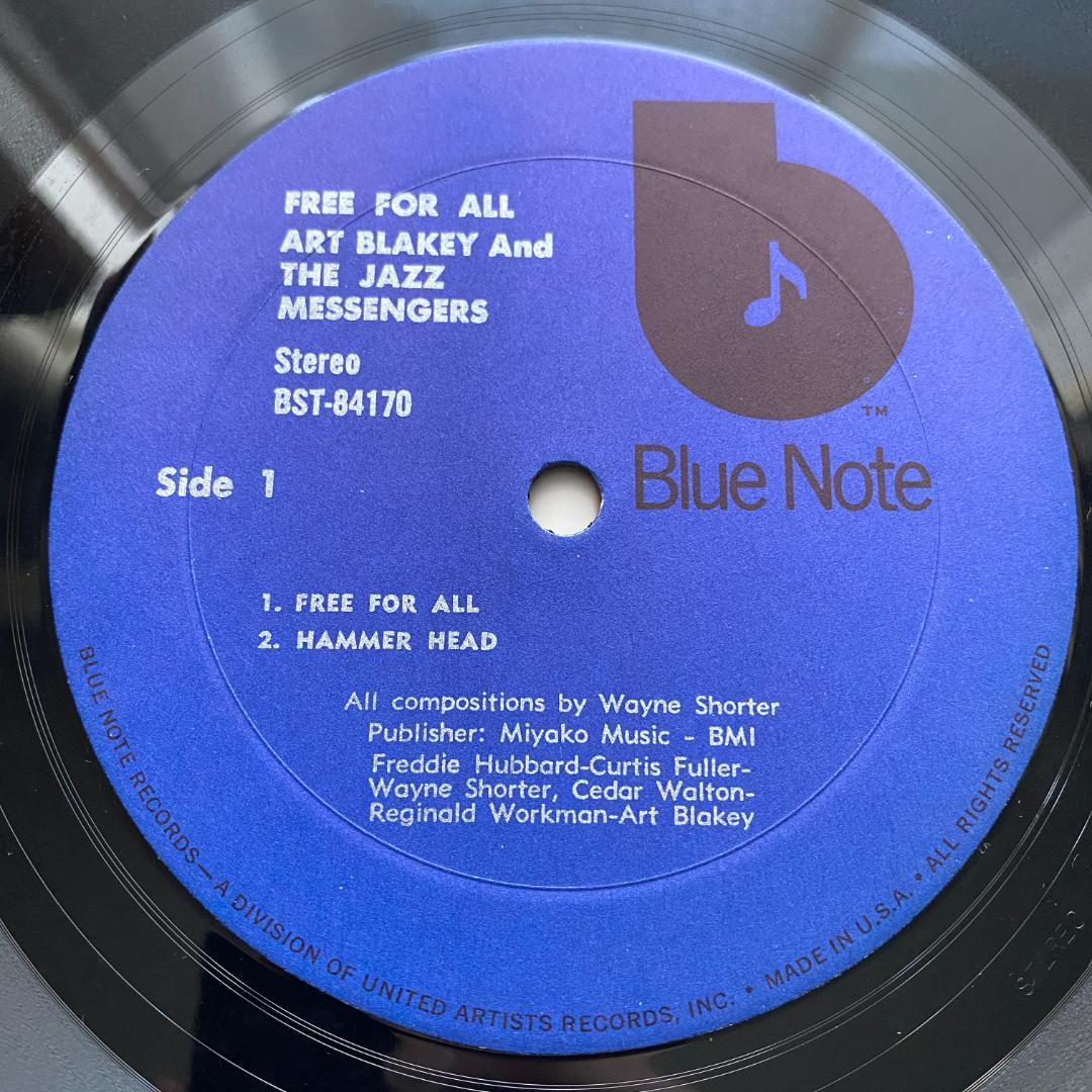 洋楽 LP Art Blakey Free For All BST-84170 US