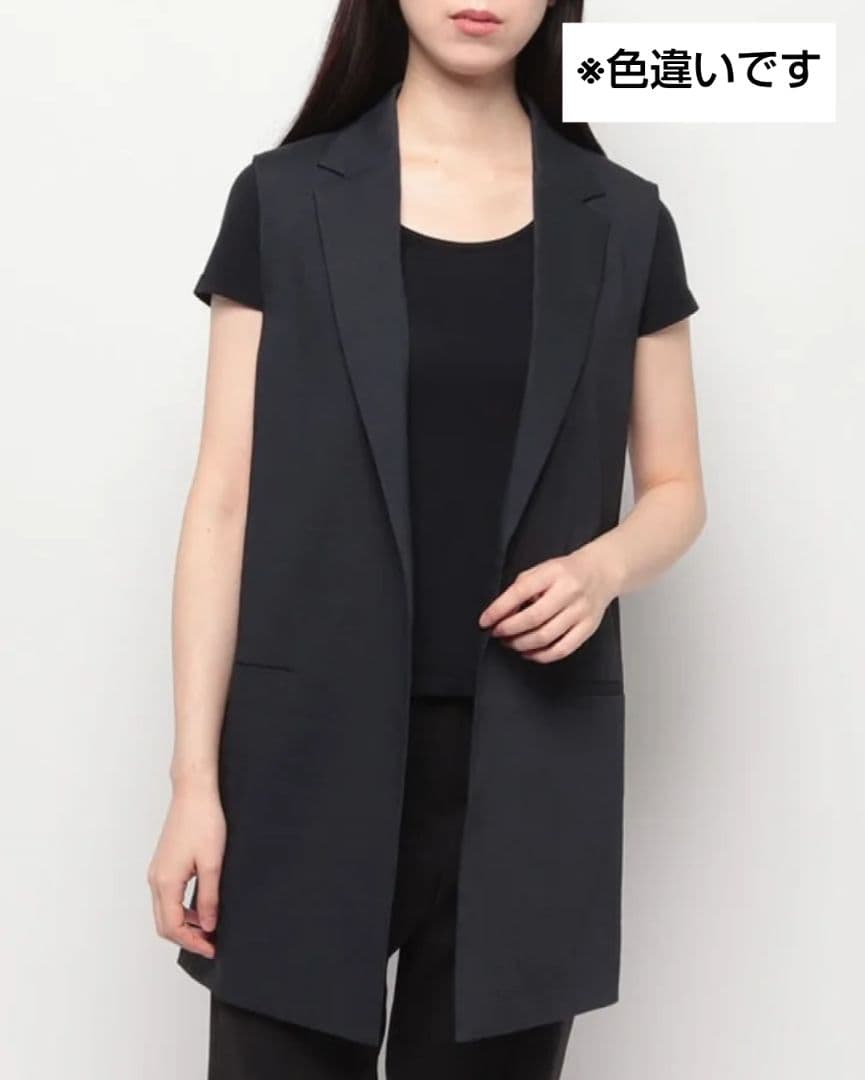 極美品✨️Theory【M】ジレ　サイドスリットリネンベスト　春夏　麻混　白