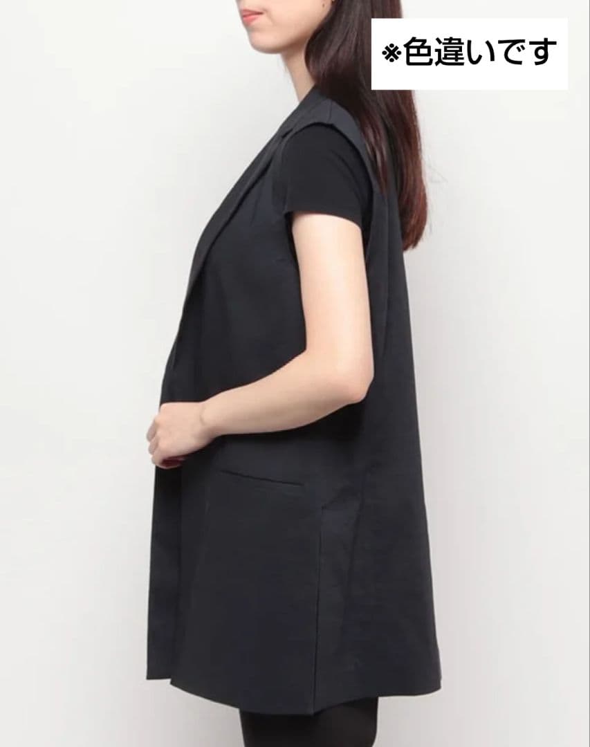 極美品✨️Theory【M】ジレ　サイドスリットリネンベスト　春夏　麻混　白