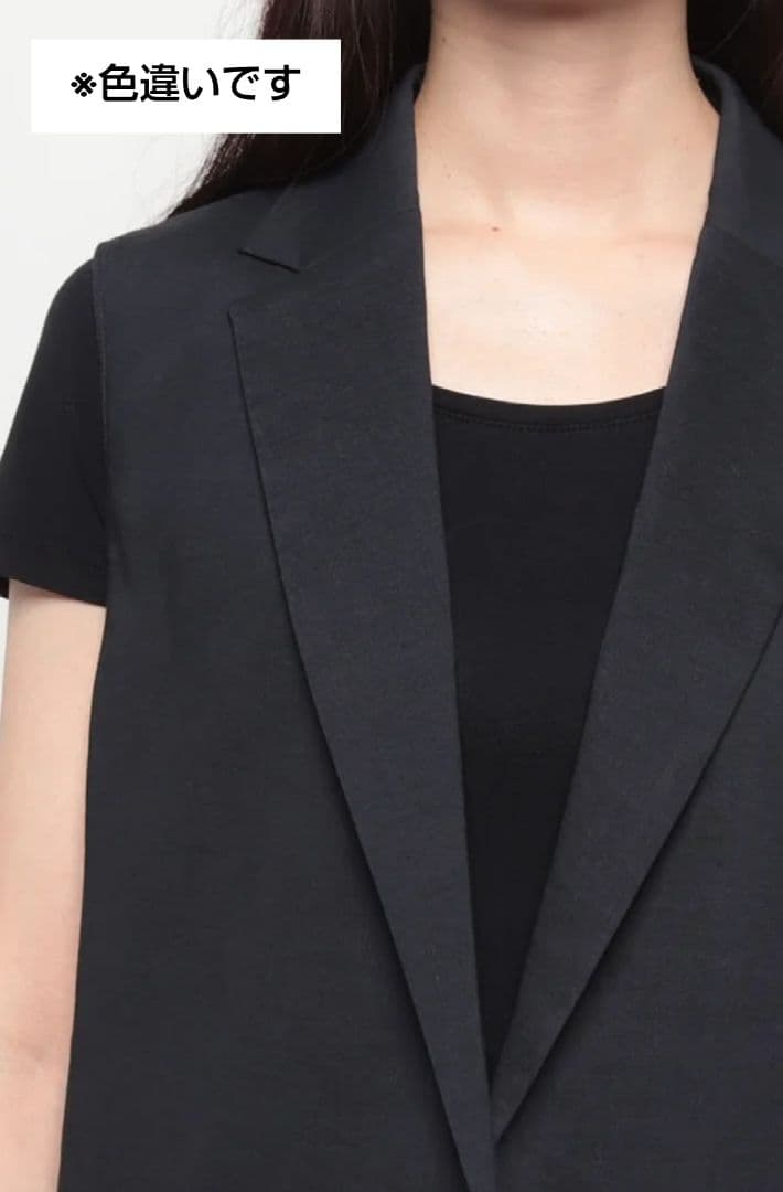 極美品✨️Theory【M】ジレ　サイドスリットリネンベスト　春夏　麻混　白