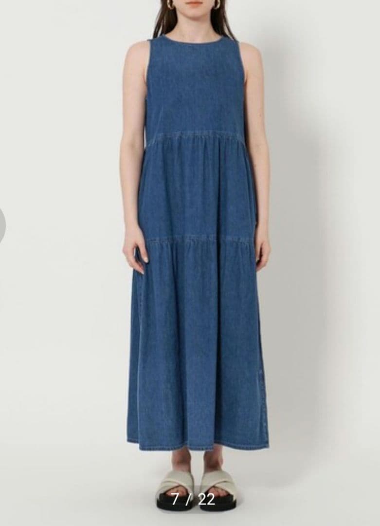 UNITED ARROWS デニムティアード　ロングワンピース　38 Mサイズ