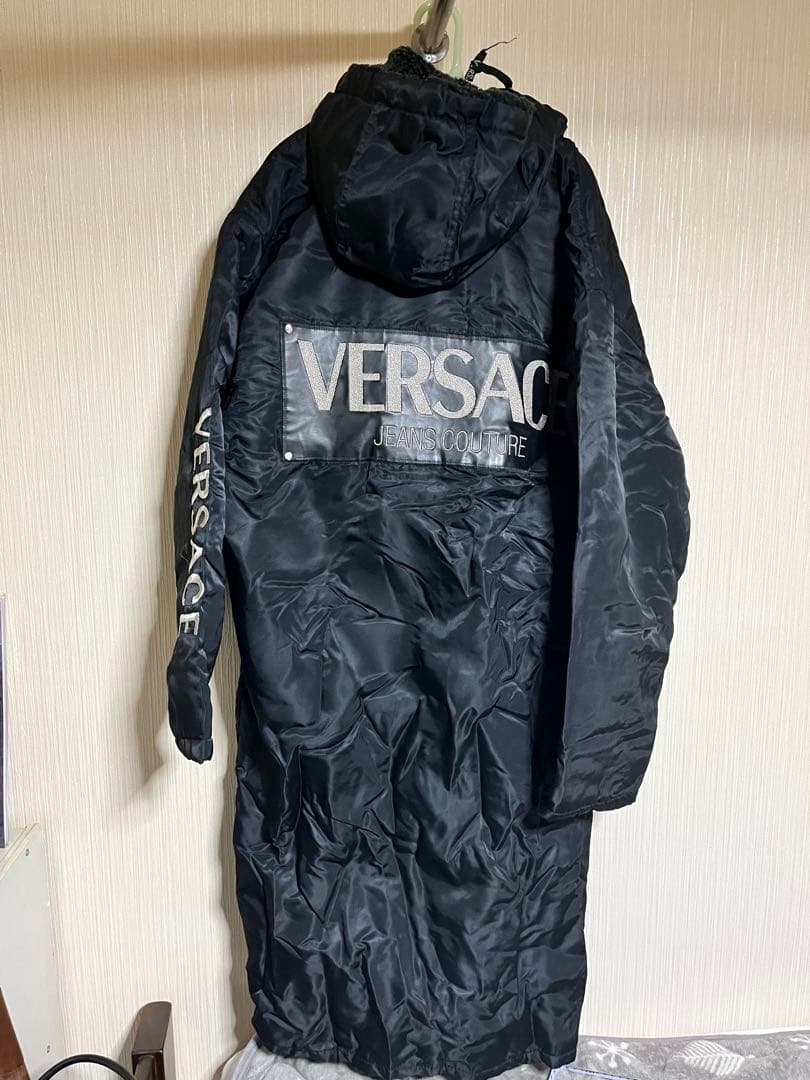 VERSACE JEANS COUTURE ブラックベンチコート
