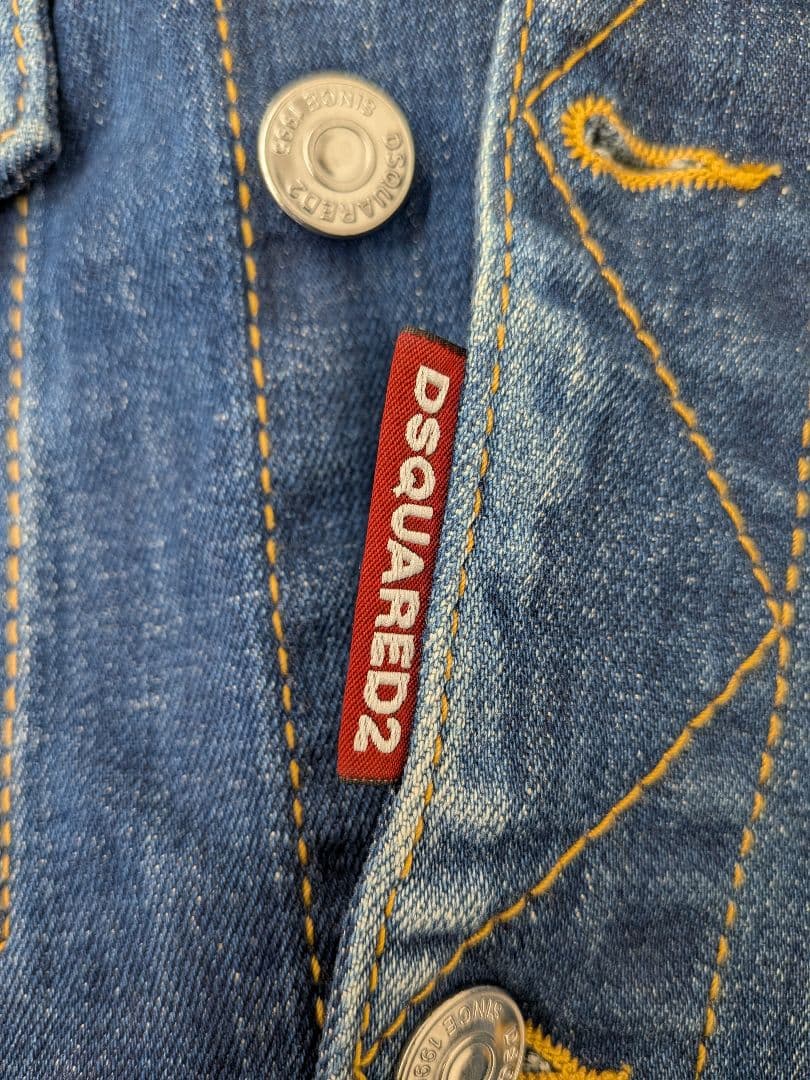 DSQUARED2 ダメージ加工デニムジャケット　サイズ46
