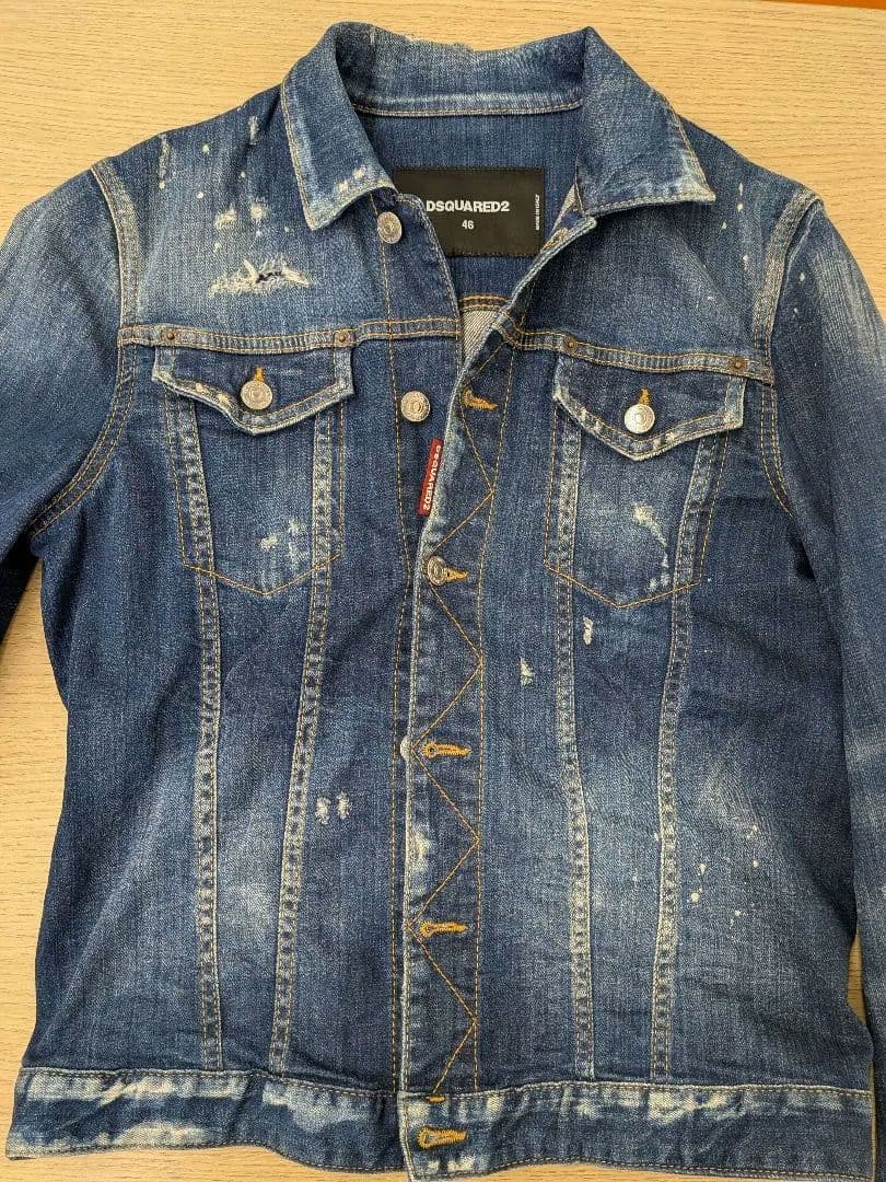 DSQUARED2 ダメージ加工デニムジャケット　サイズ46