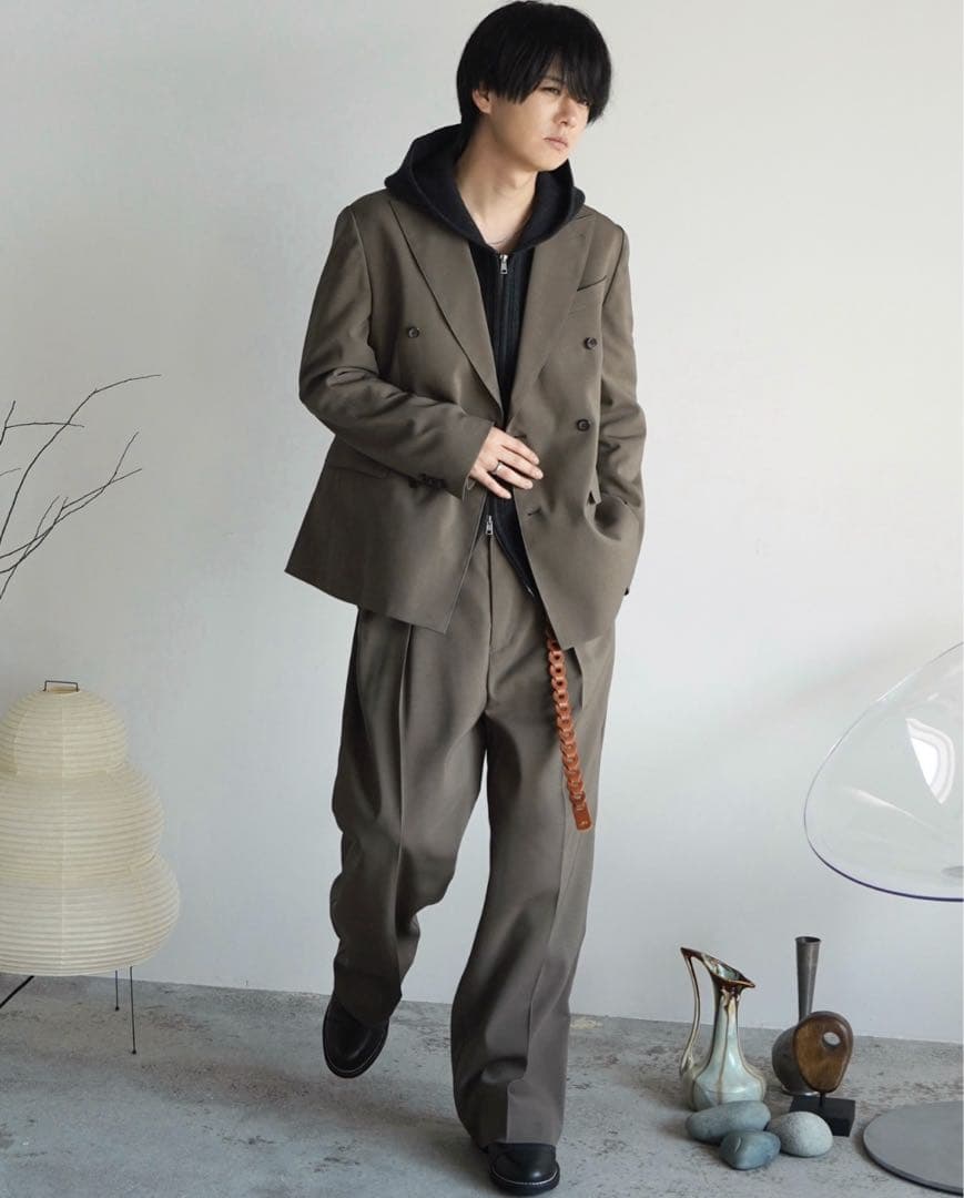完売品　WYM L size HIGH TWIST PE DOUBLE SUIT