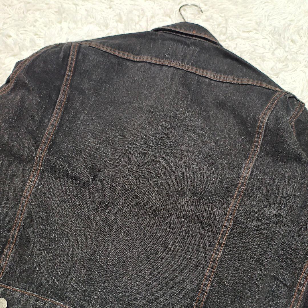 90s Wrangler BLACK DENIM JACKET 日本製 短丈