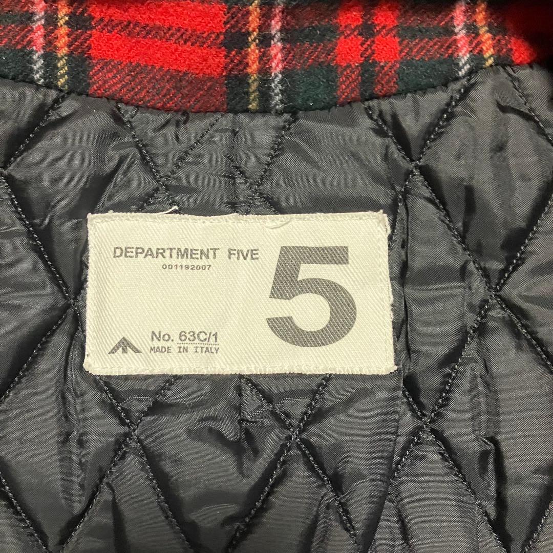 DEPARTMENT FIVE チェック柄 ダブルライダースジャケット