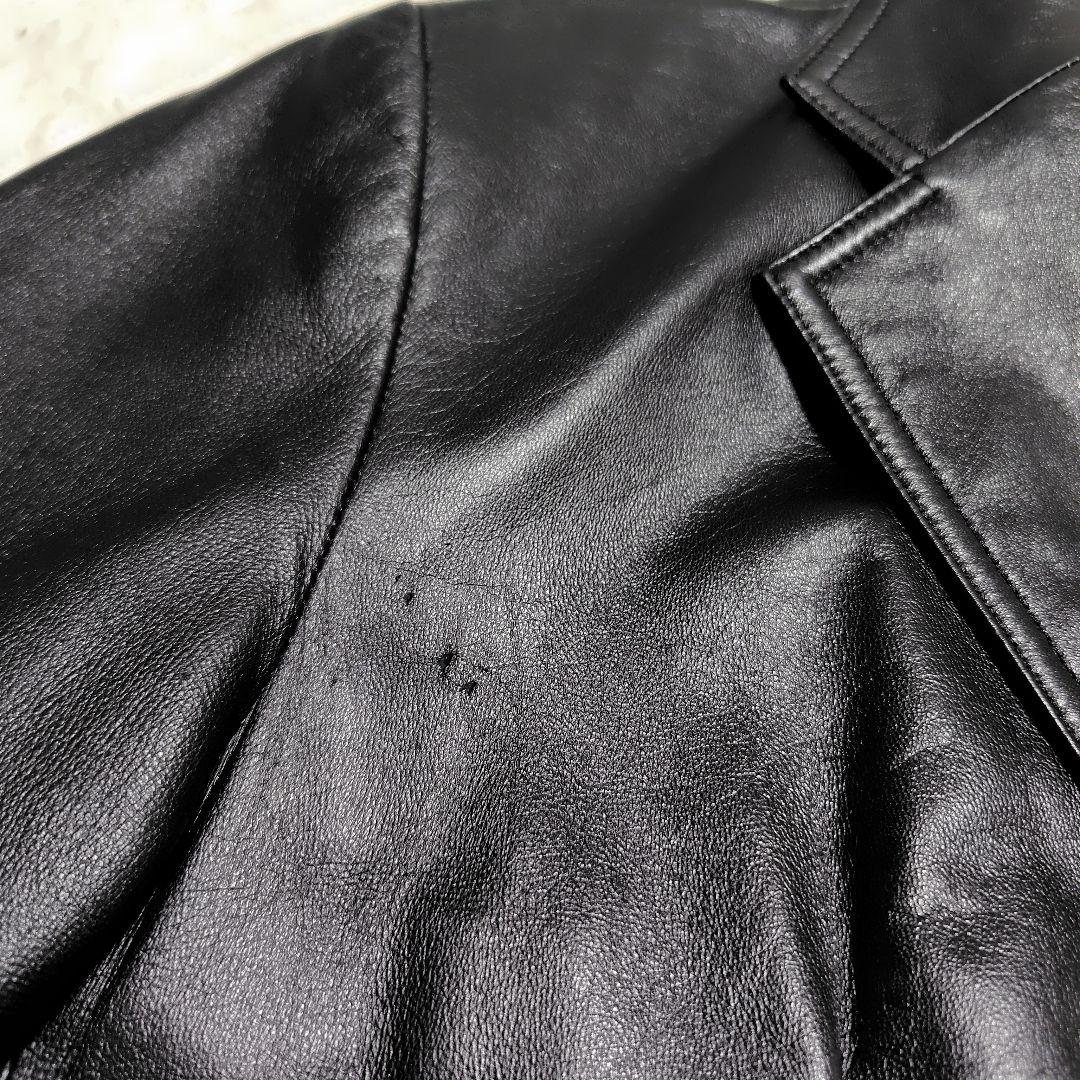 BALMAIN バルマン パリ ラム レザージャケット 羊革 M 黒