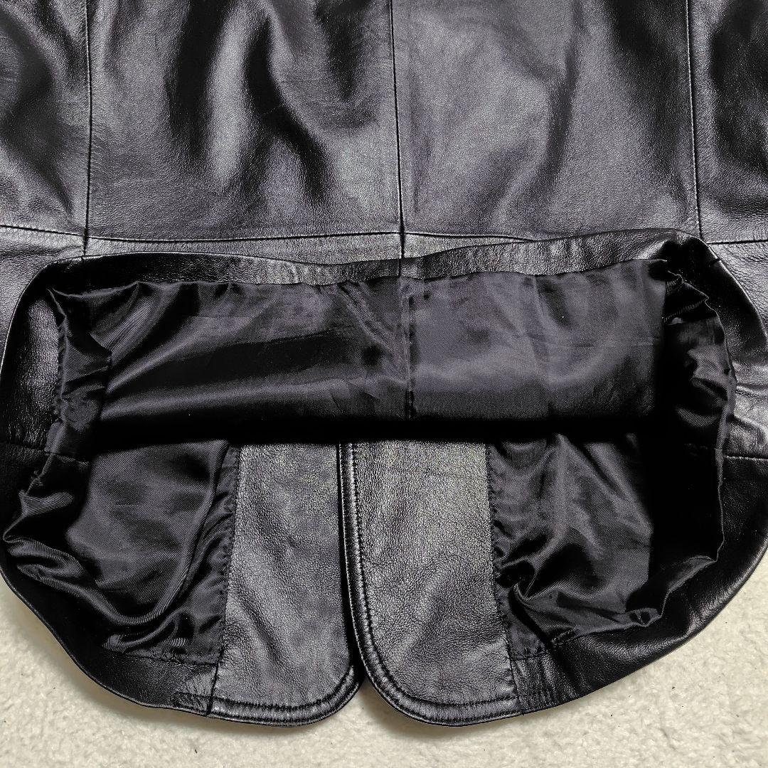 BALMAIN バルマン パリ ラム レザージャケット 羊革 M 黒