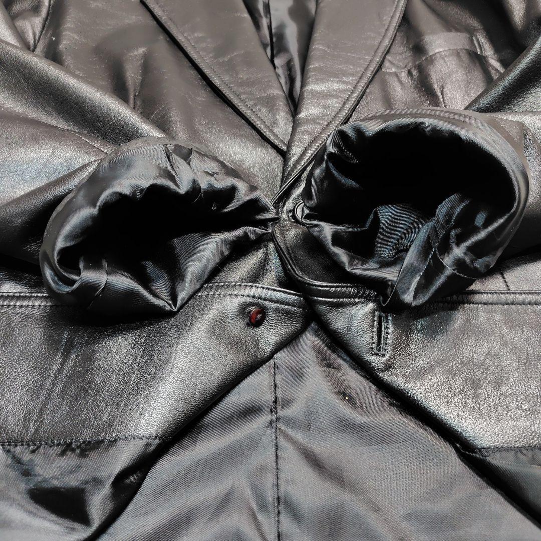 BALMAIN バルマン パリ ラム レザージャケット 羊革 M 黒