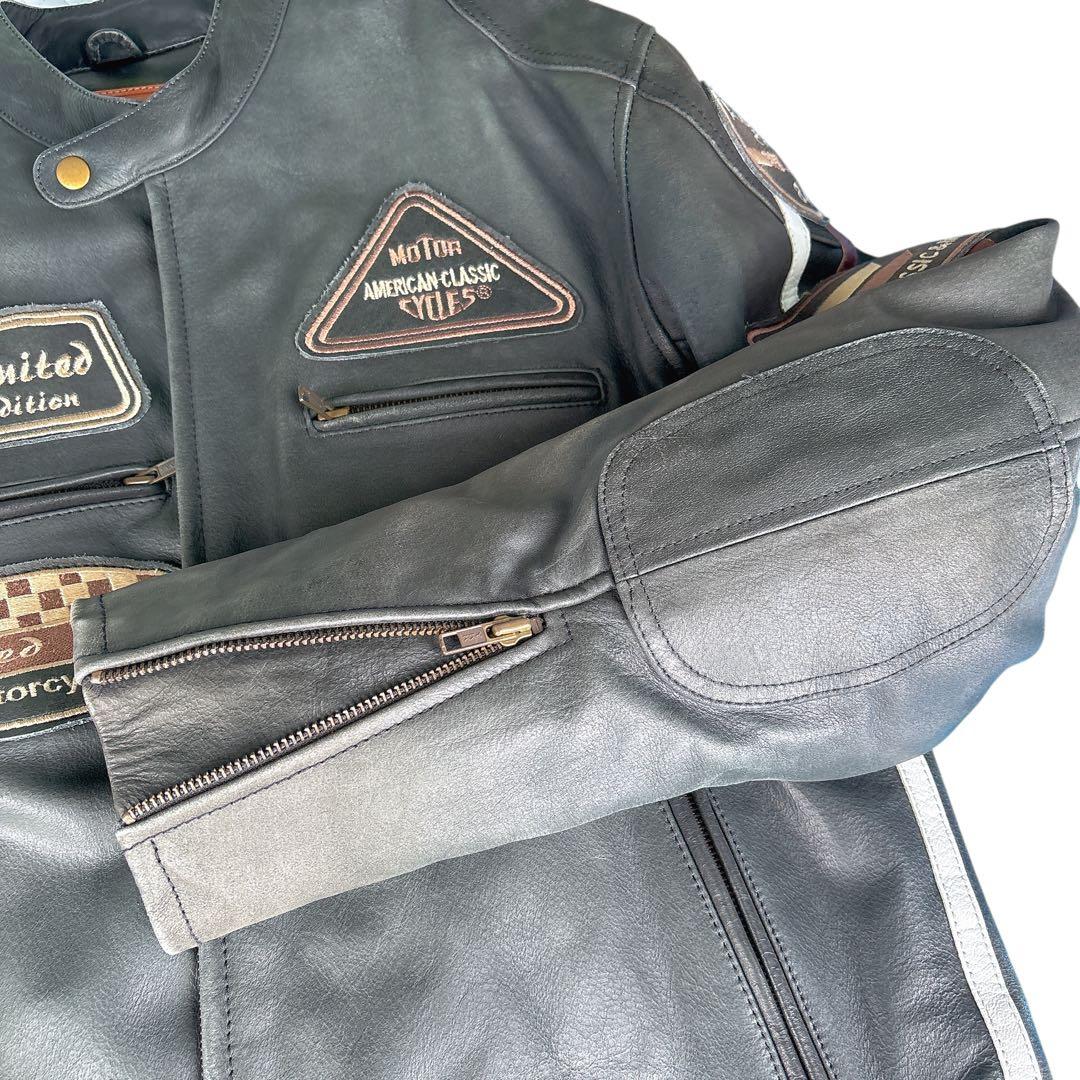 DEGNER デグナー メンズ レザージャケット 牛革 プロテクター XLW