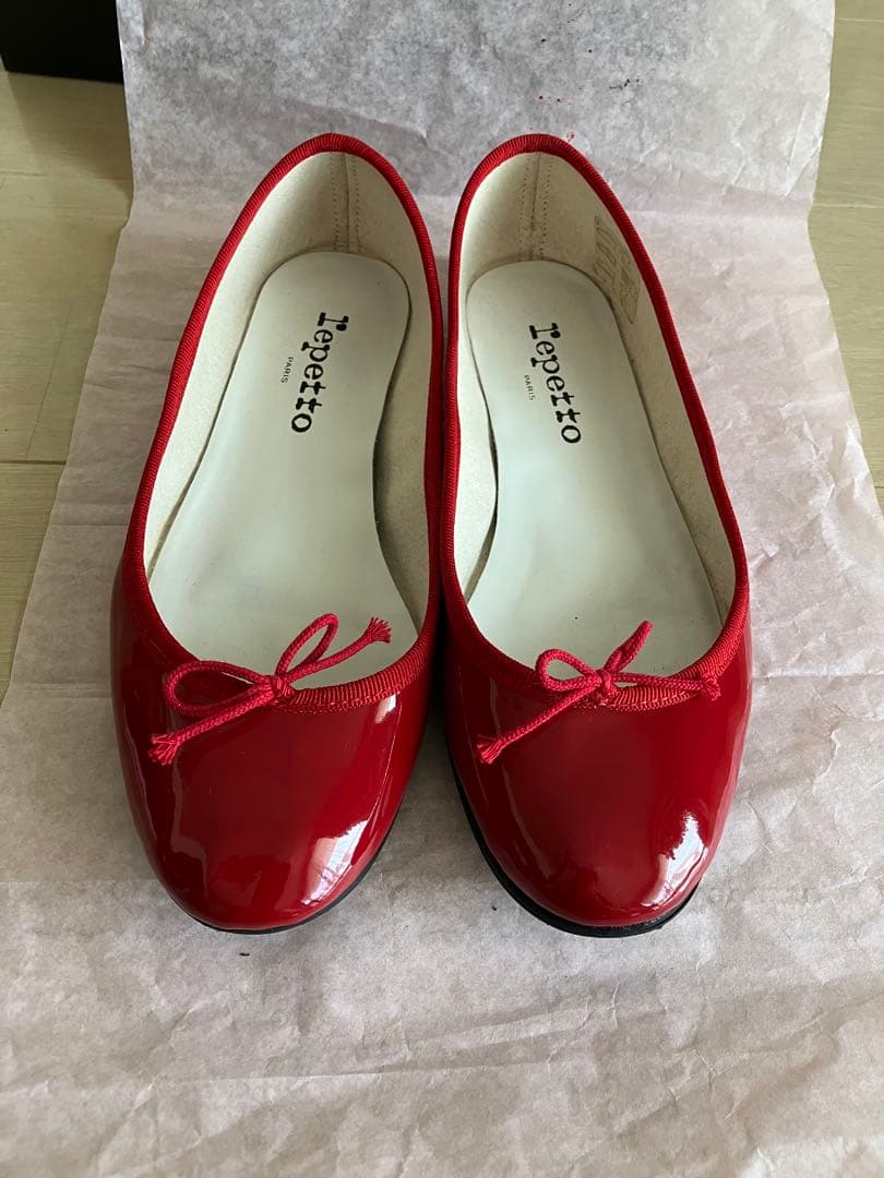 Repetto 赤 サンドリヨン　バレエシューズ　38